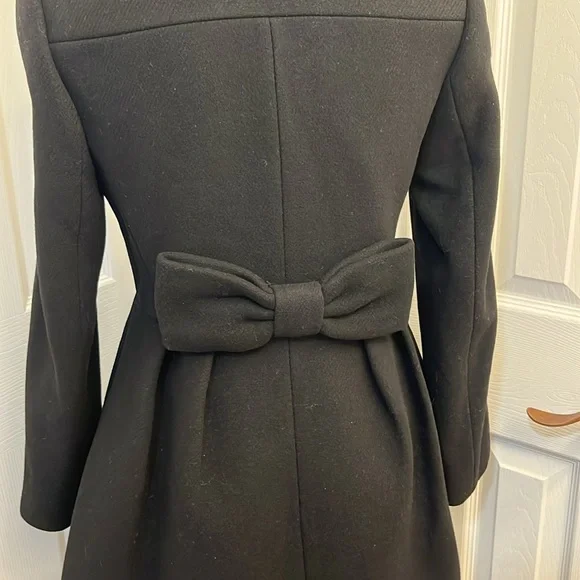 Kate Spade Black Wool Double Breasted Pea Coat size 0 - Picture 8 of 16